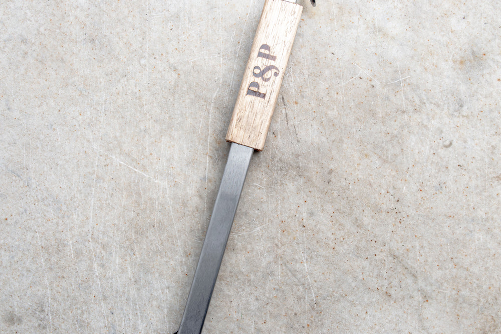 Pig & Pilgrim tongs made from stainless steel and Tasmanian oak
